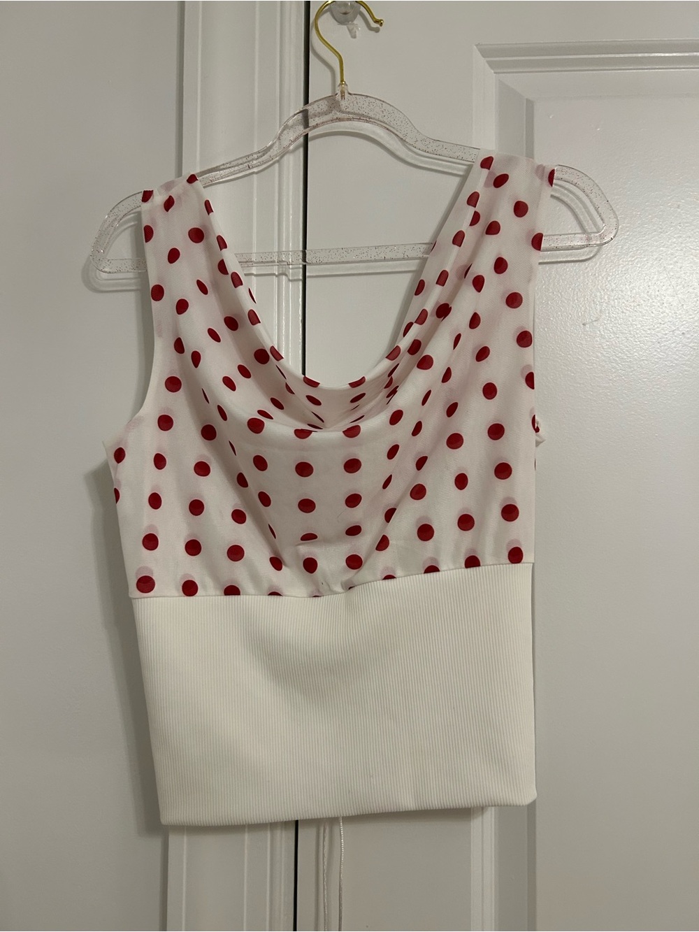 Polka dot crop top
